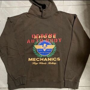 Rhude Brown Graphic Hoodie